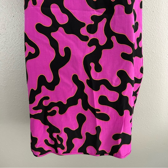 Diane Von Furstenberg DVF 100% Silk Firebird Print Shift Shirt Dress Size 10 - Picture 7 of 11